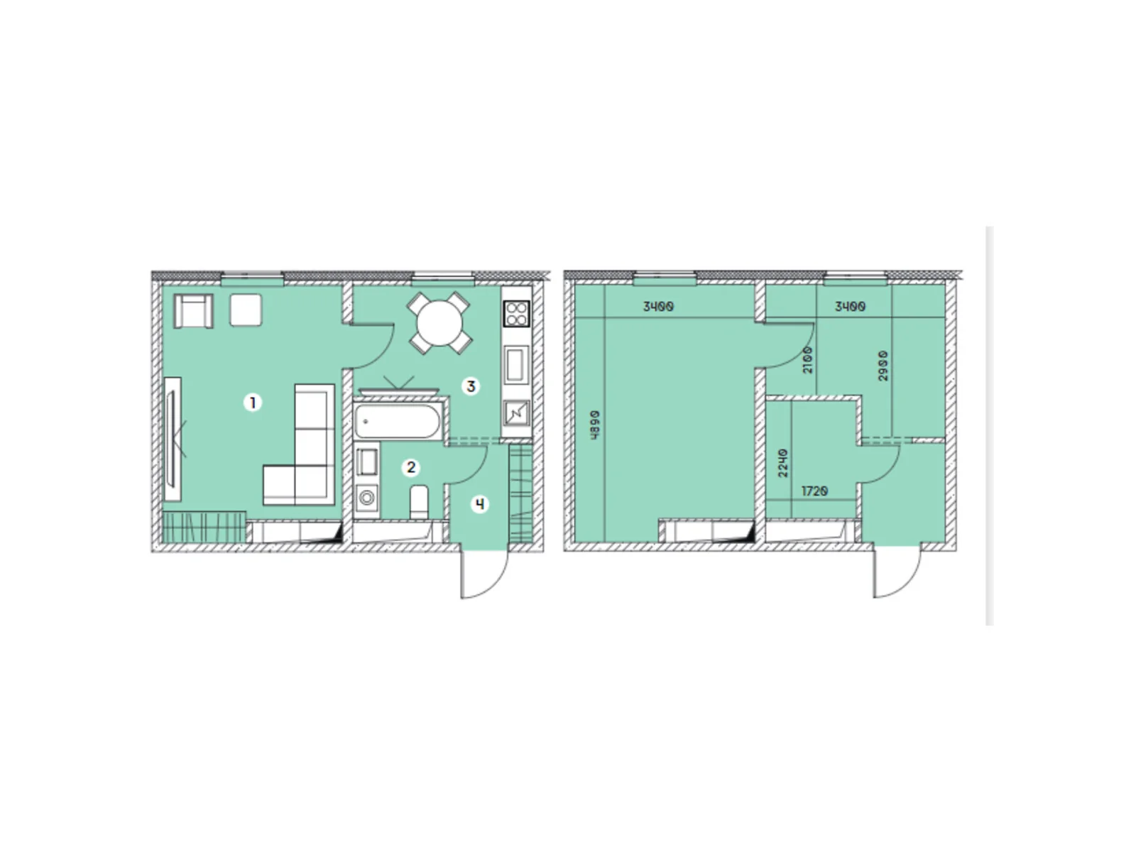 1-комнатная квартира 31.05 кв. м в Запорожье, цена: 21762 $