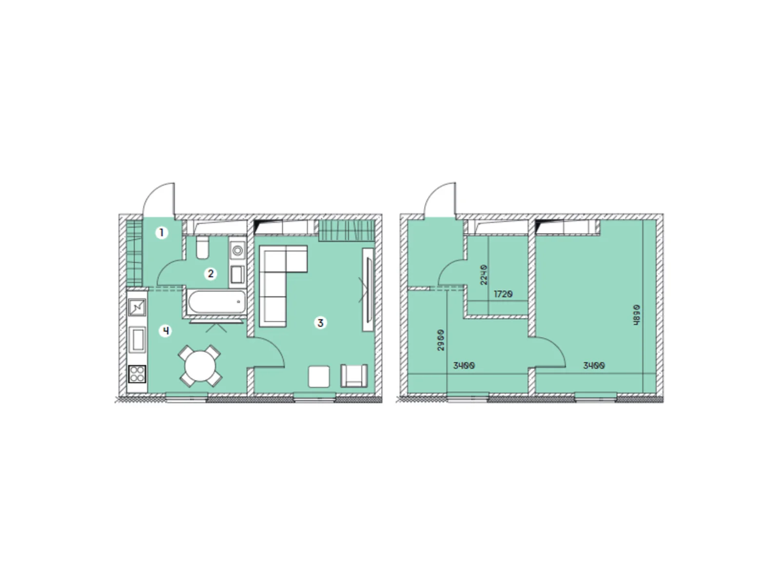 1-комнатная квартира 31.05 кв. м в Запорожье, цена: 22986 $