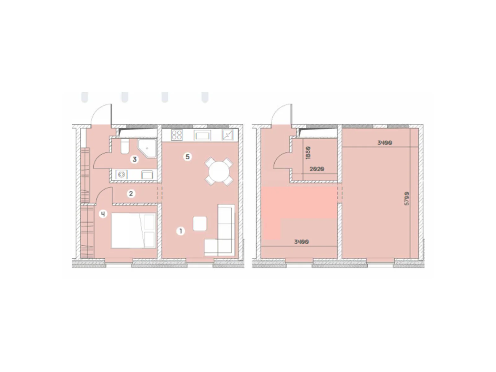 1-комнатная квартира 37.3 кв. м в Запорожье, цена: 28303 $