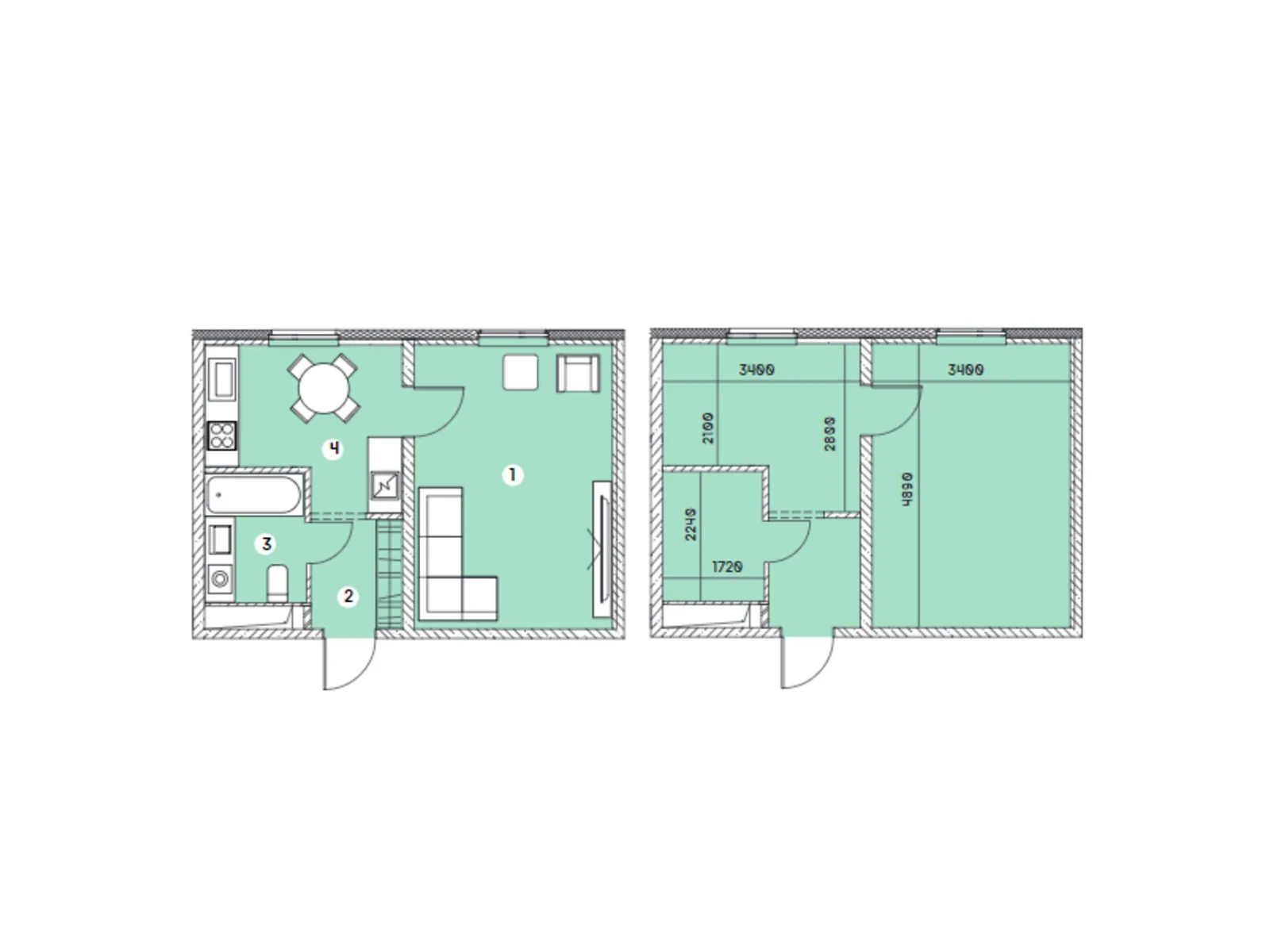 1-комнатная квартира 31.87 кв. м в Запорожье, цена: 23773 $