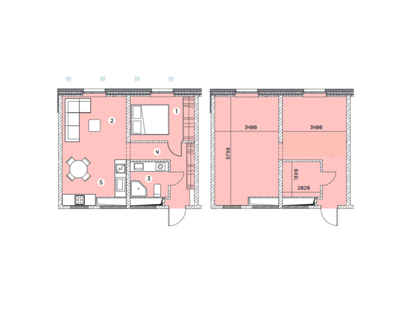 1-комнатная квартира 37.3 кв. м в Запорожье, цена: 26981 $