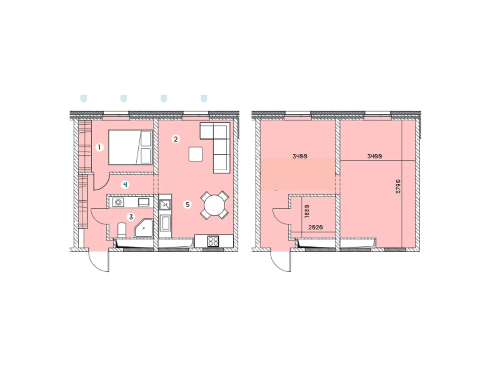 1-комнатная квартира 37.25 кв. м в Запорожье, цена: 27014 $