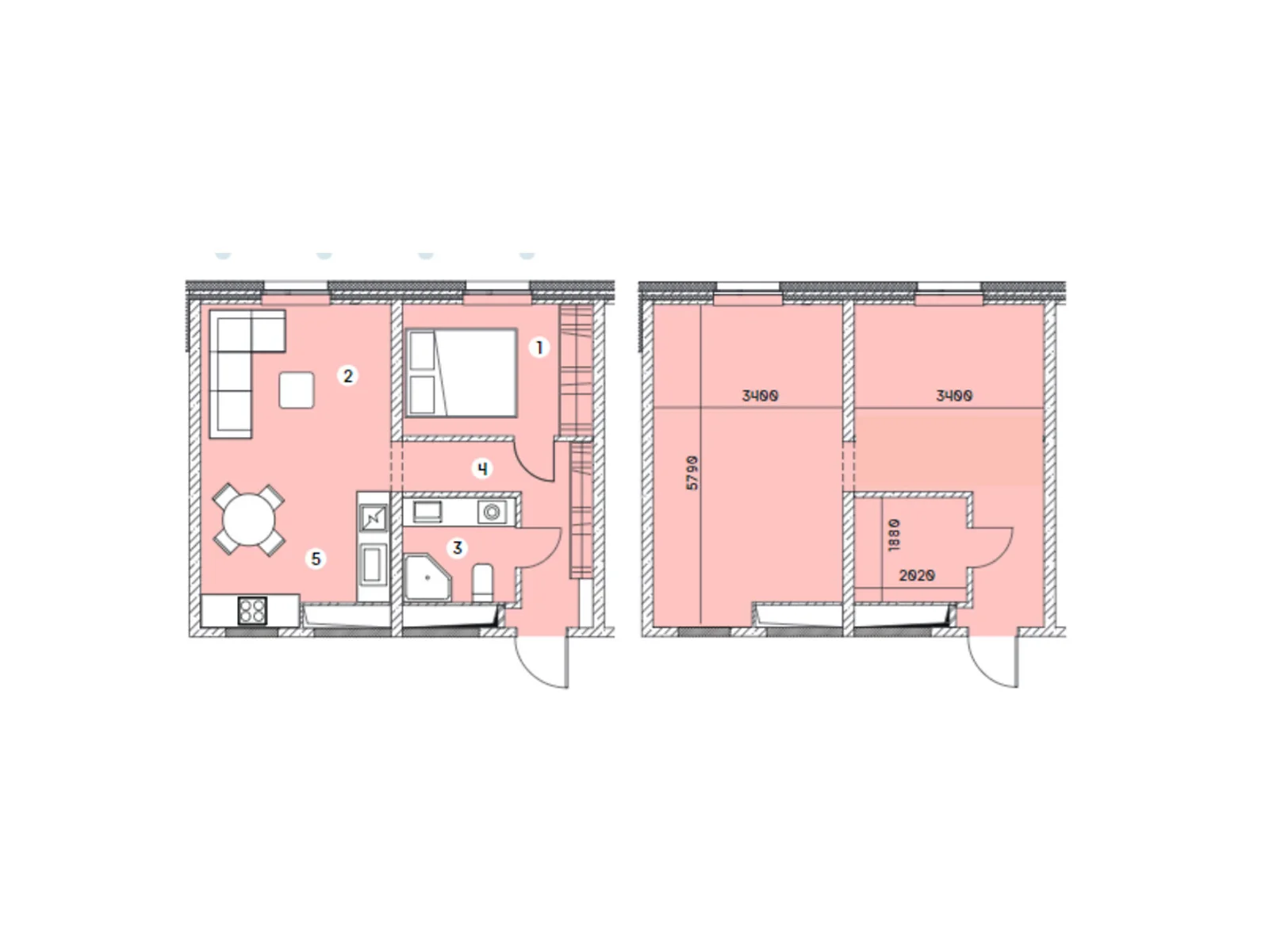 1-комнатная квартира 37.3 кв. м в Запорожье, цена: 26676 $