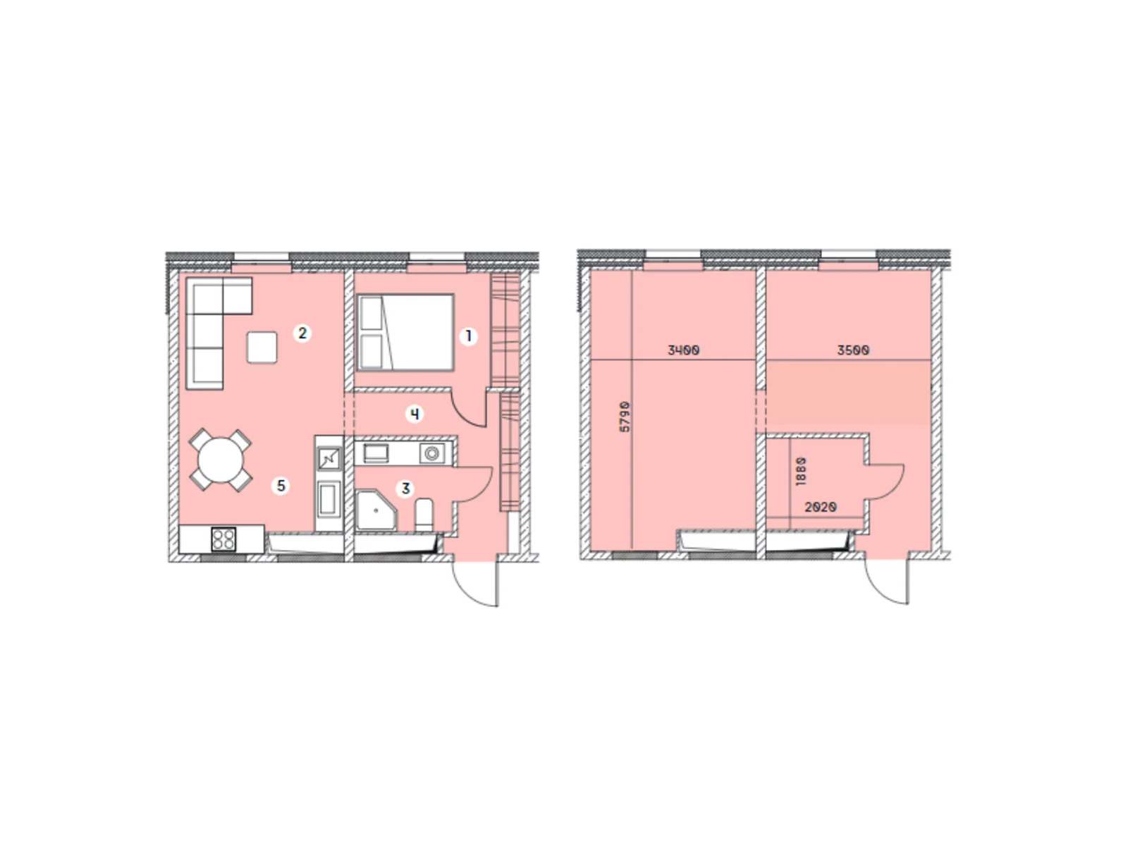 1-комнатная квартира 37.3 кв. м в Запорожье, цена: 26710 $