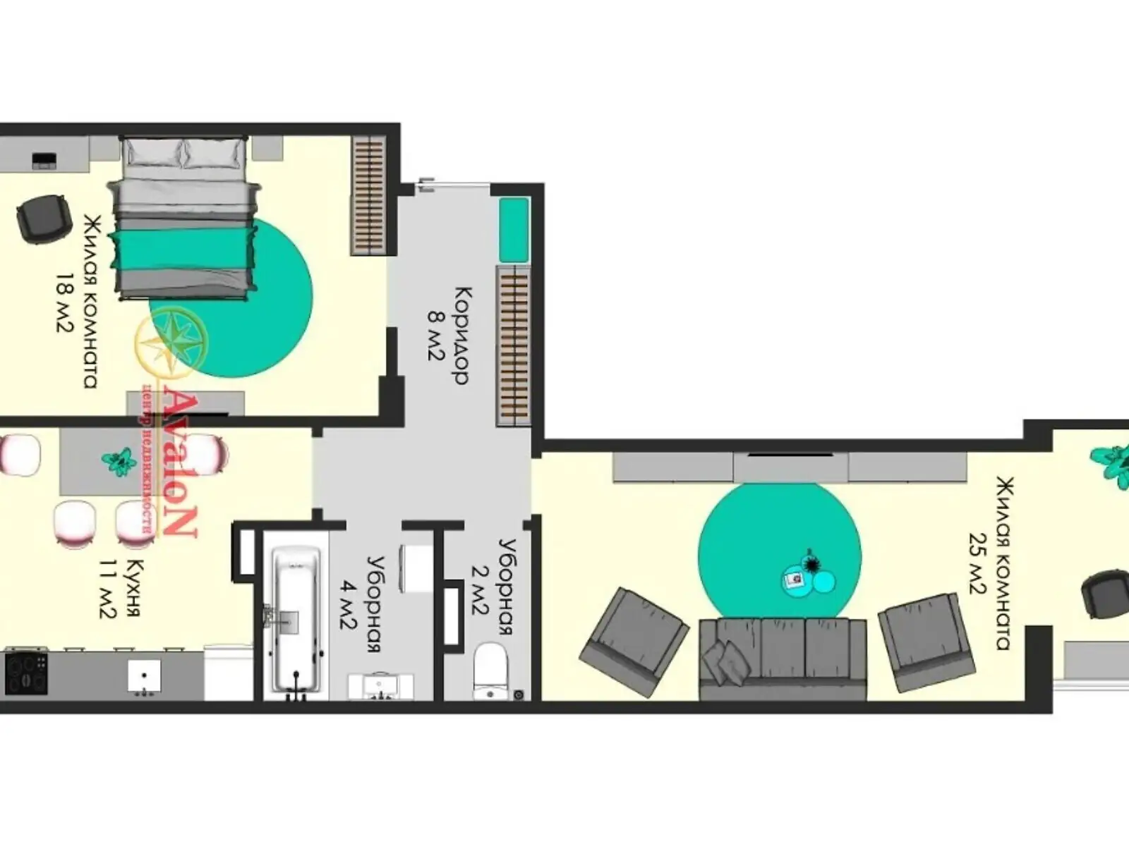 Продается 2-комнатная квартира 67 кв. м в Одессе - фото 3