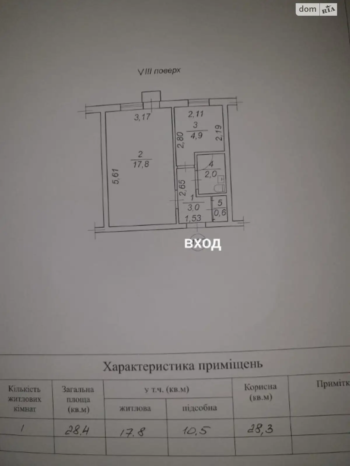 Продается 1-комнатная квартира 29 кв. м в Одессе, цена: 22000 $