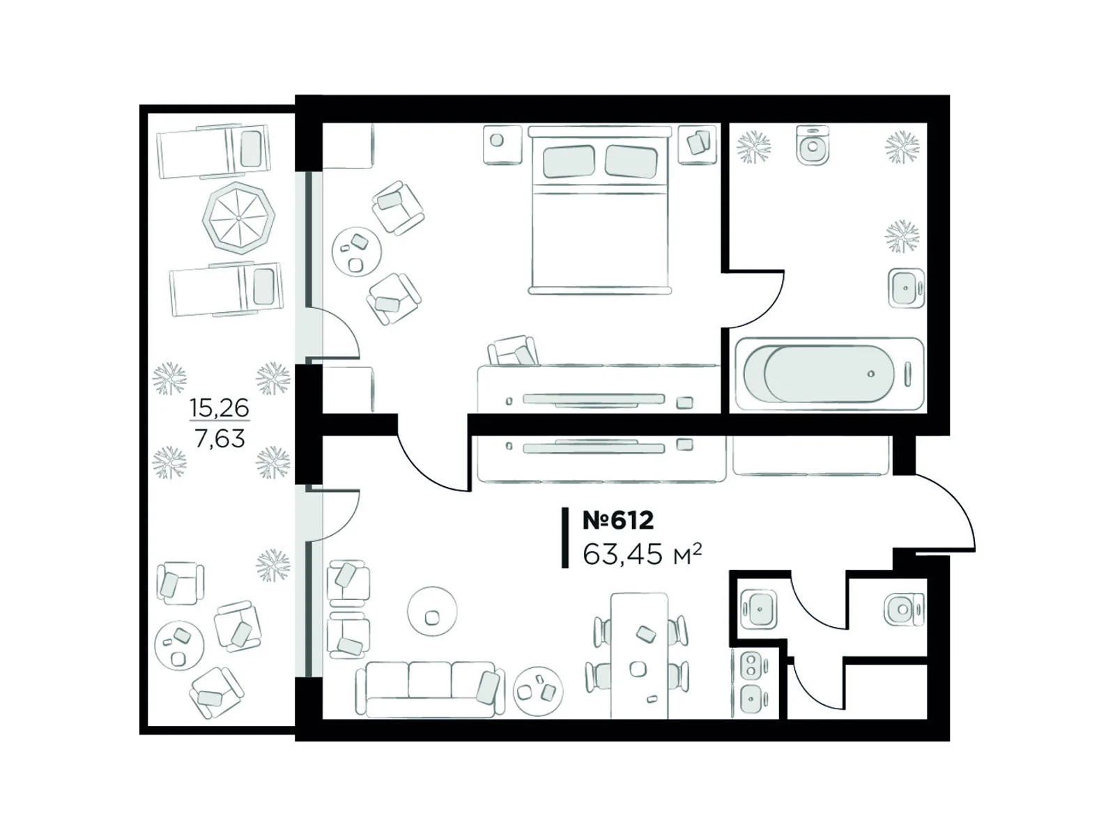 Продается 2-комнатная квартира 63.45 кв. м в Яремче, цена: 315879 $