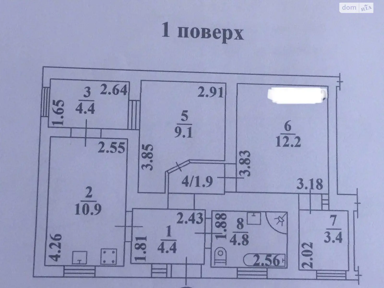 Продається 3-кімнатна квартира 53 кв. м у Одесі, вул. Пастера