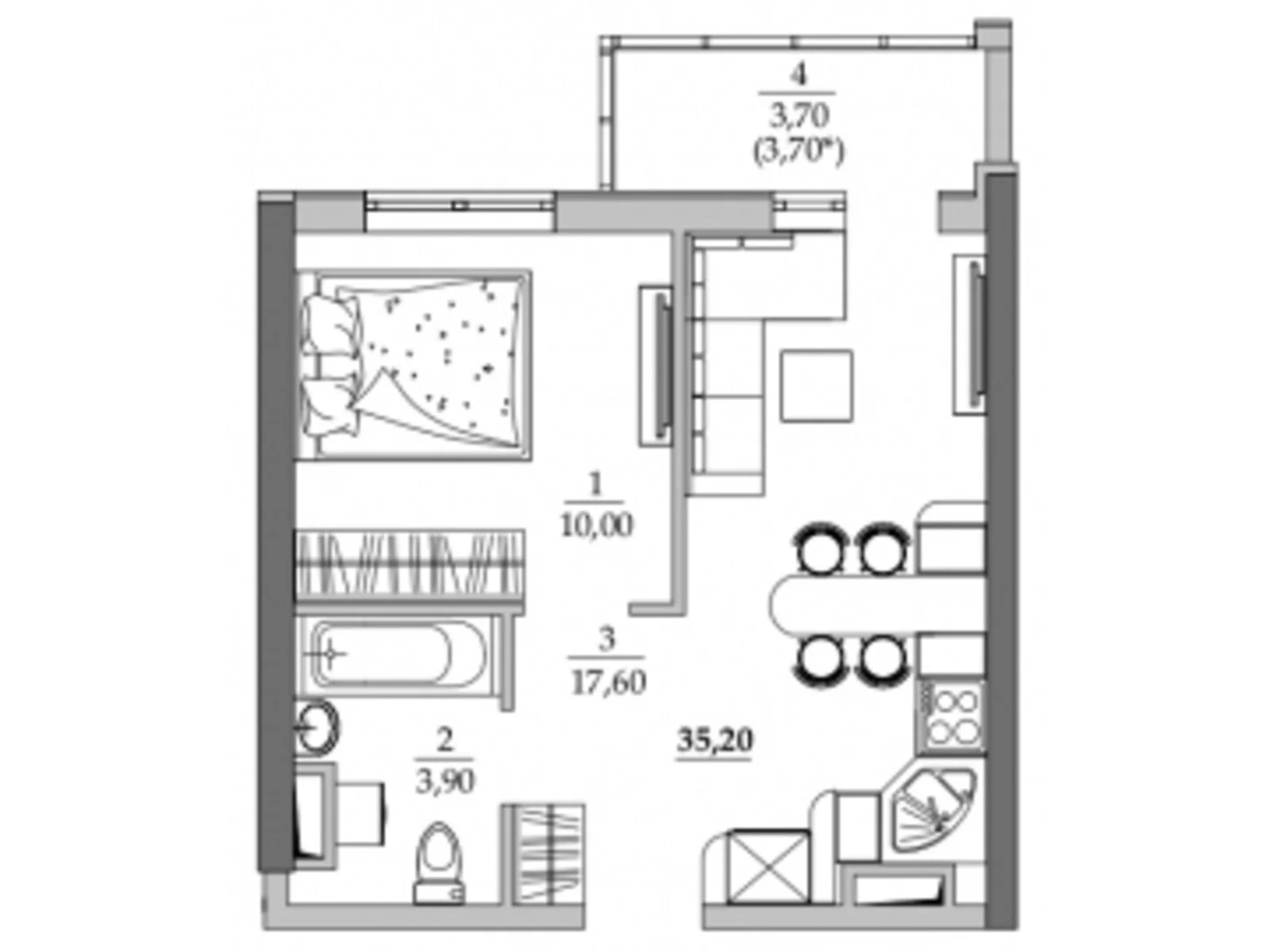 Продается 1-комнатная квартира 35.2 кв. м в Лиманке, ул. Спортивная - фото 1