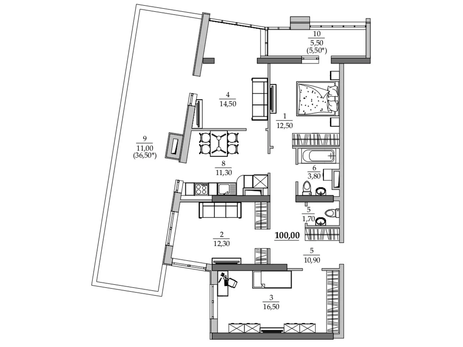 Продается 3-комнатная квартира 100 кв. м в Лиманке, ул. Спортивная - фото 1