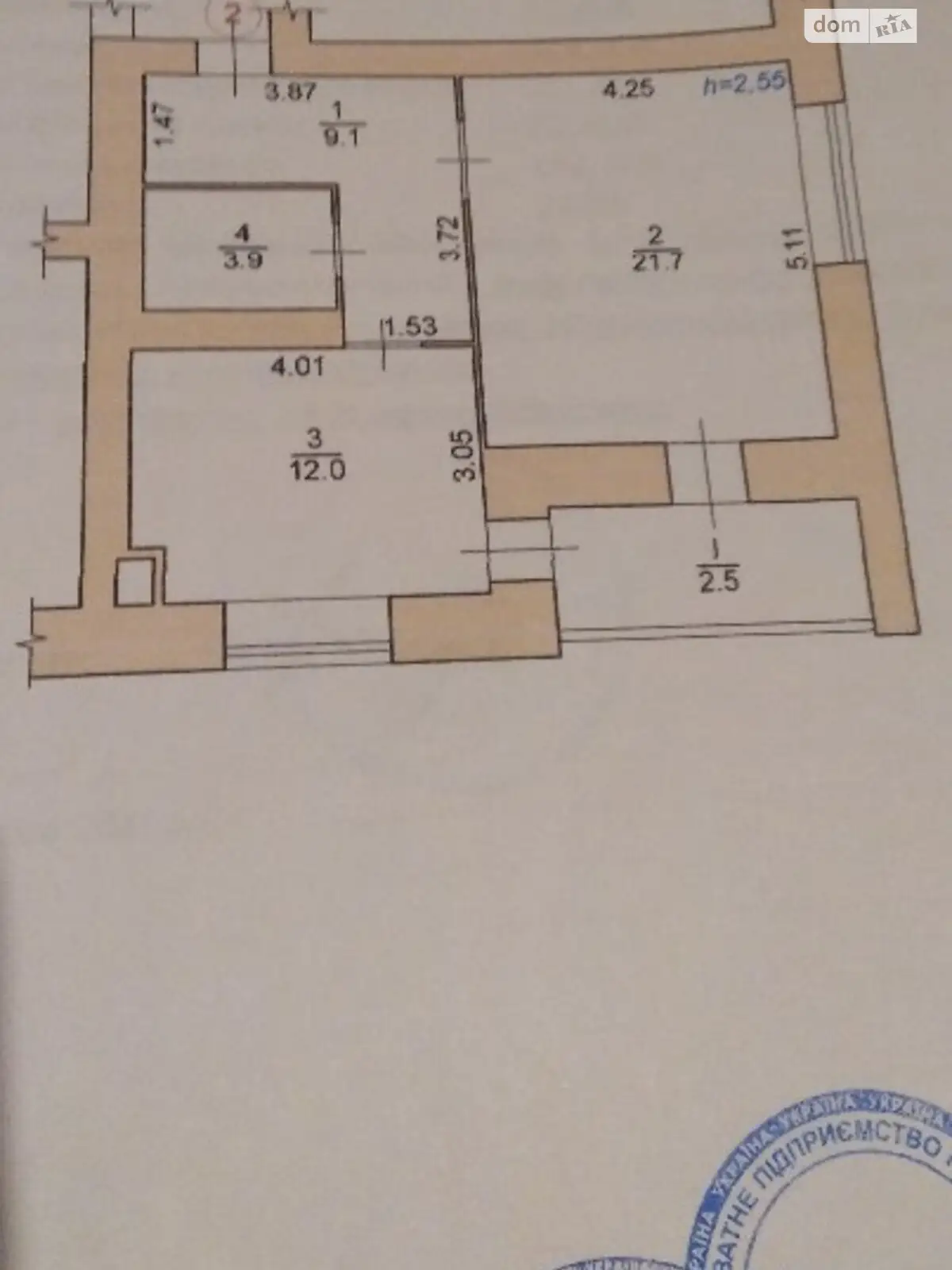Продается 1-комнатная квартира 49.2 кв. м в Березовице - фото 4