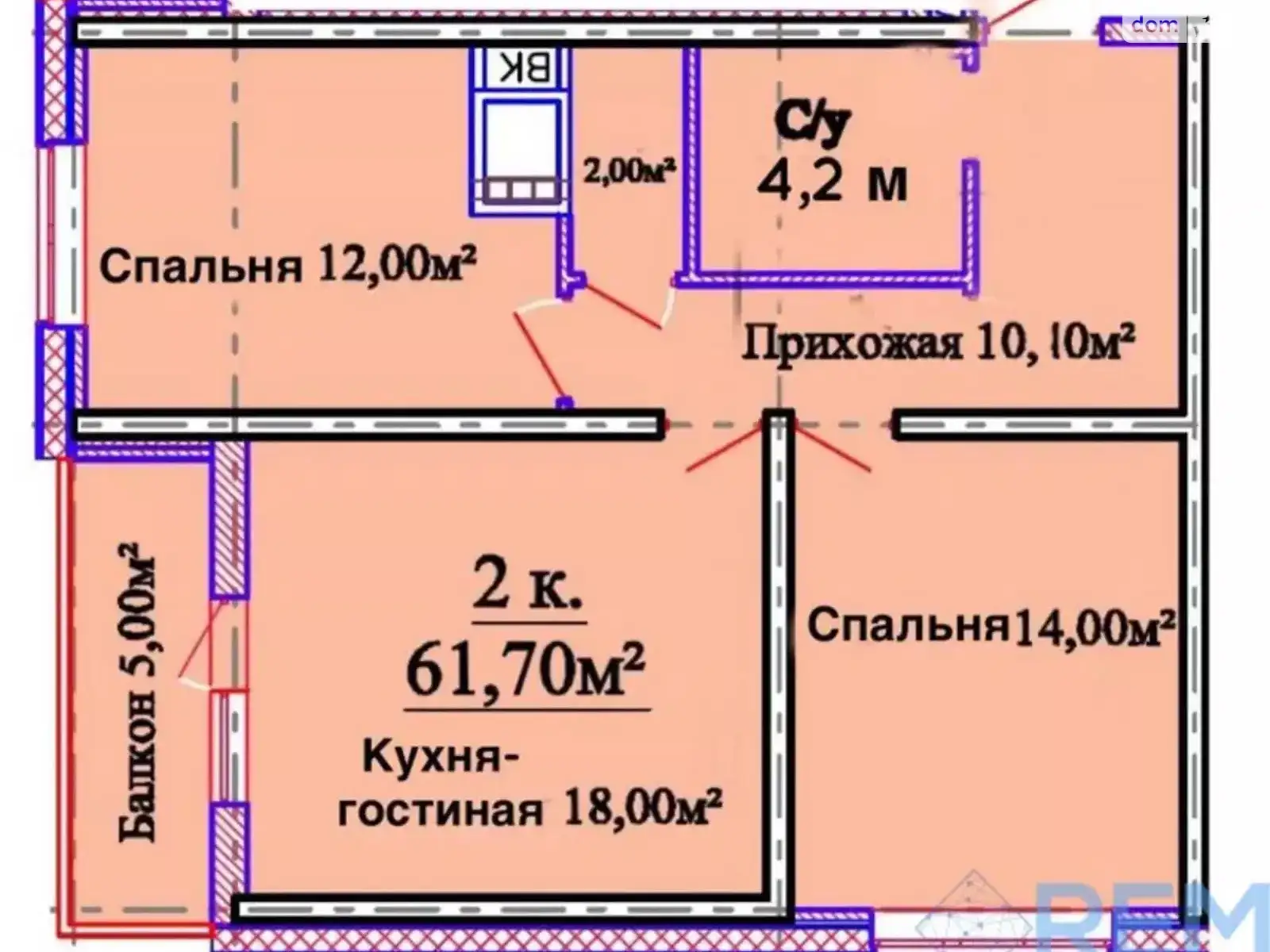 Продается 2-комнатная квартира 62 кв. м в Одессе, ул. Толбухина, 135Б