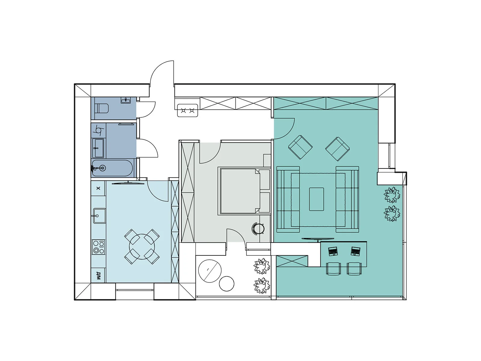 Продается 2-комнатная квартира 82.4 кв. м в Липинах, цена: 64890 $