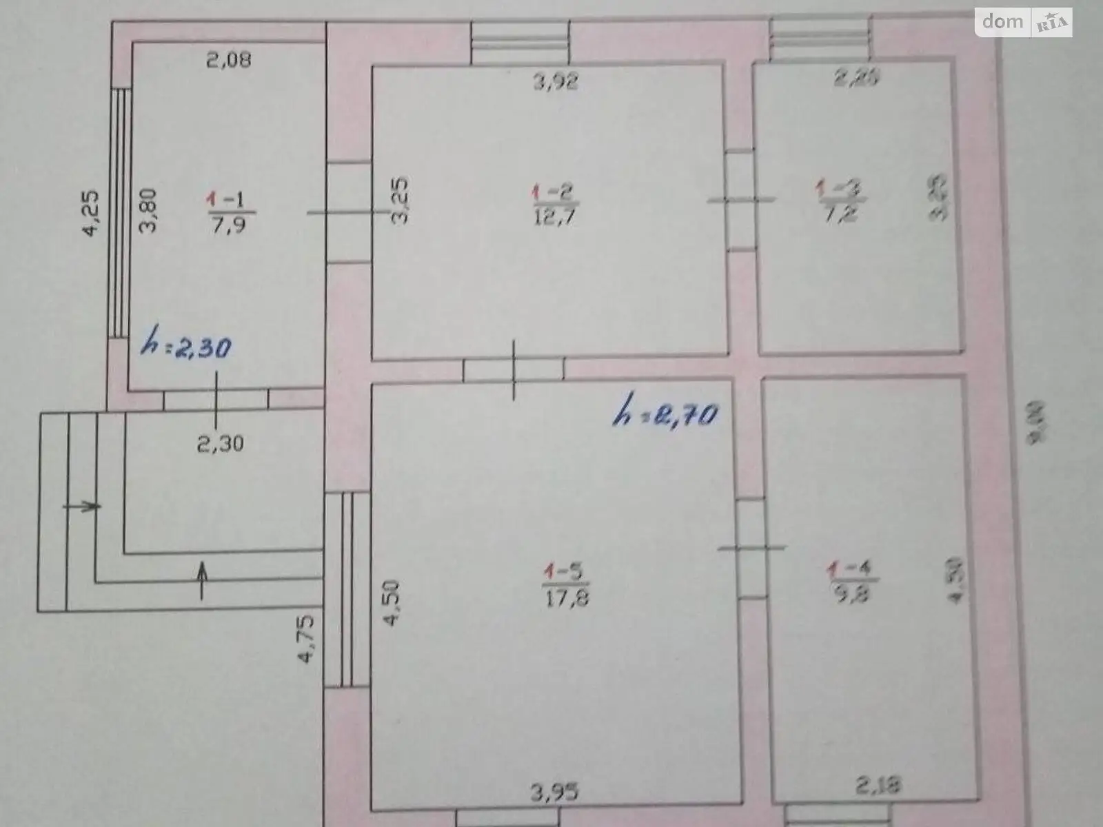 Продається одноповерховий будинок 55.4 кв. м з ділянкою, цена: 37000 $