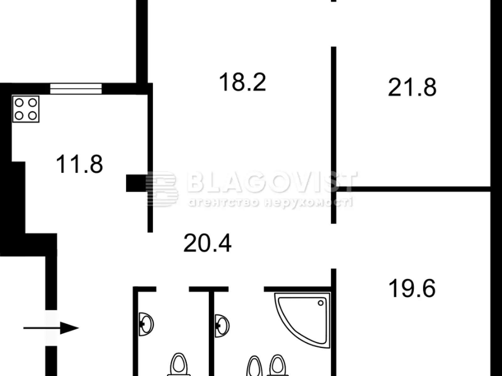 Продается 3-комнатная квартира 102 кв. м в Киеве, ул. Лабораторная, 8