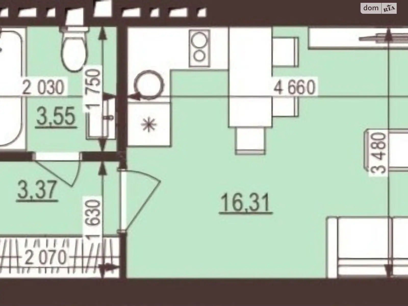 Продается 1-комнатная квартира 23 кв. м в Буче, Мирна, 3 - фото 1