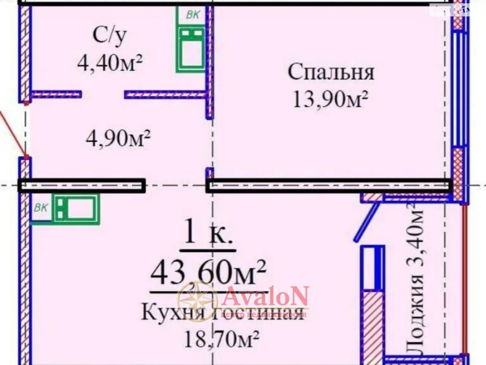 Продается 1-комнатная квартира 44 кв. м в Одессе, ул. Жаботинского, 54А/5