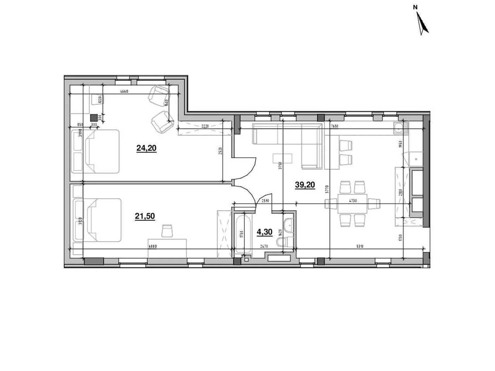 Продається 2-кімнатна квартира 88.7 кв. м у Львові, цена: 130785 $