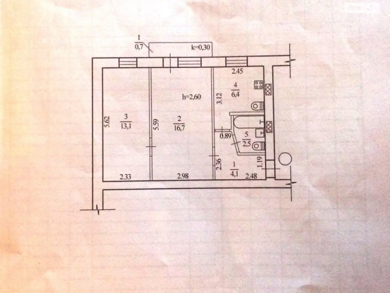 Продається 2-кімнатна квартира 43.5 кв. м у Дніпрі, цена: 46000 $ - фото 1