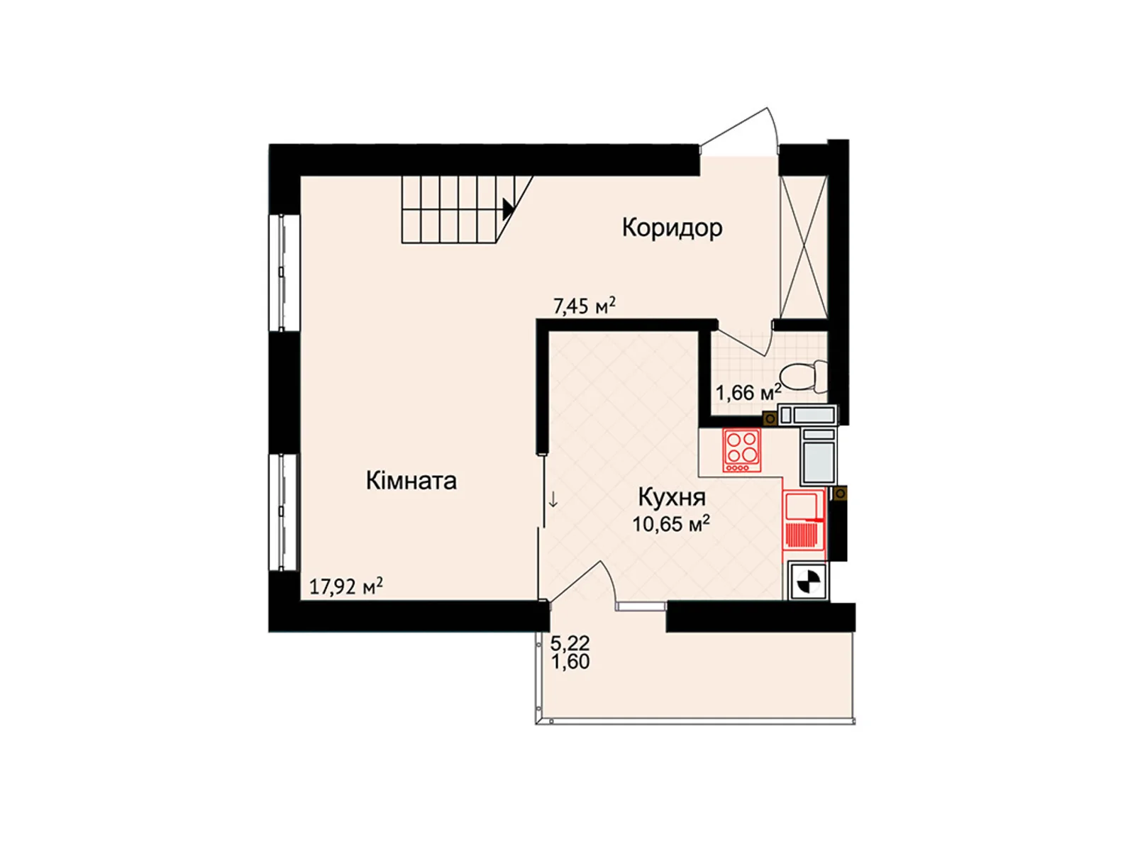 Продається 3-кімнатна квартира 78.55 кв. м у Чернівцях, цена: 62840 $