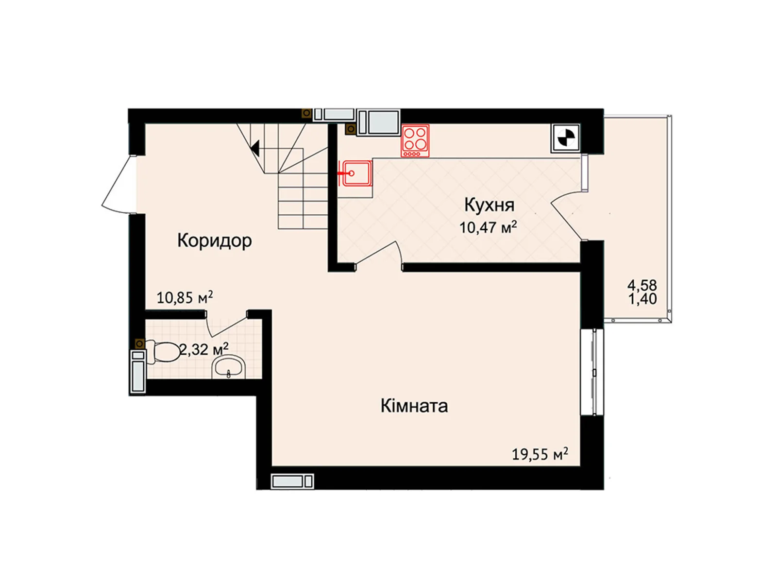 Продается 3-комнатная квартира 94.38 кв. м в Черновцах, цена: 75504 $