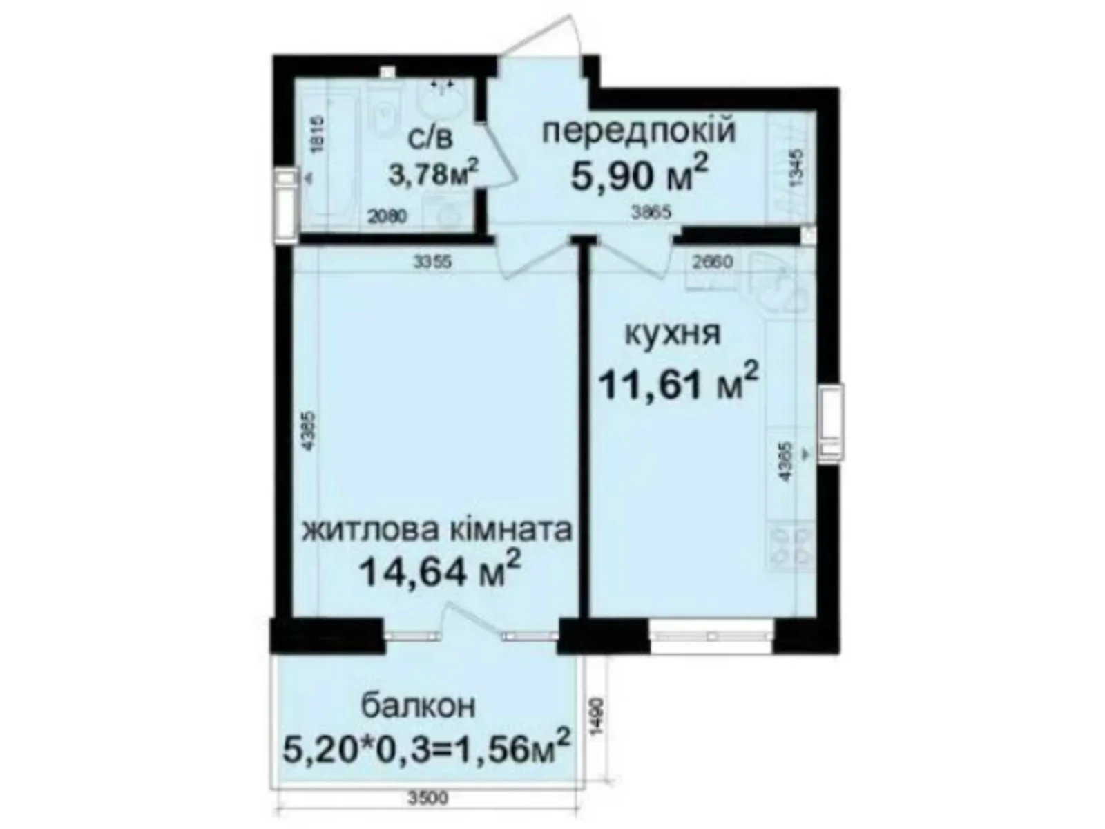 Продается 1-комнатная квартира 37.49 кв. м в Киеве, ул. Метрологическая, 148 - фото 1