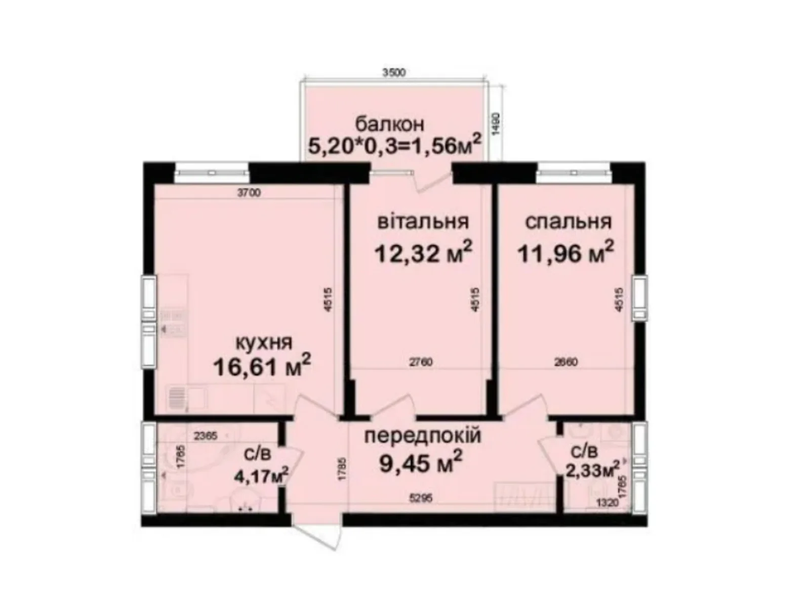 Продается 2-комнатная квартира 58.4 кв. м в Киеве, ул. Метрологическая, 148 - фото 1