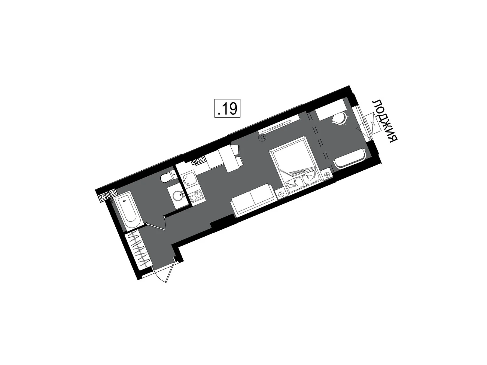 Продается 1-комнатная квартира 29.16 кв. м в Одессе, ул. Дача Ковалевского, 5 - фото 1