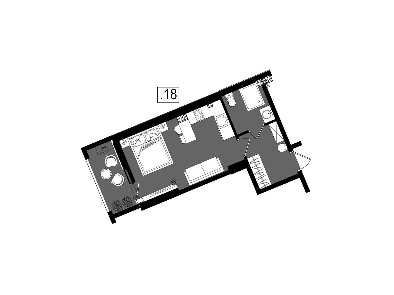 Продается 1-комнатная квартира 28.55 кв. м в Одессе, ул. Дача Ковалевского, 5