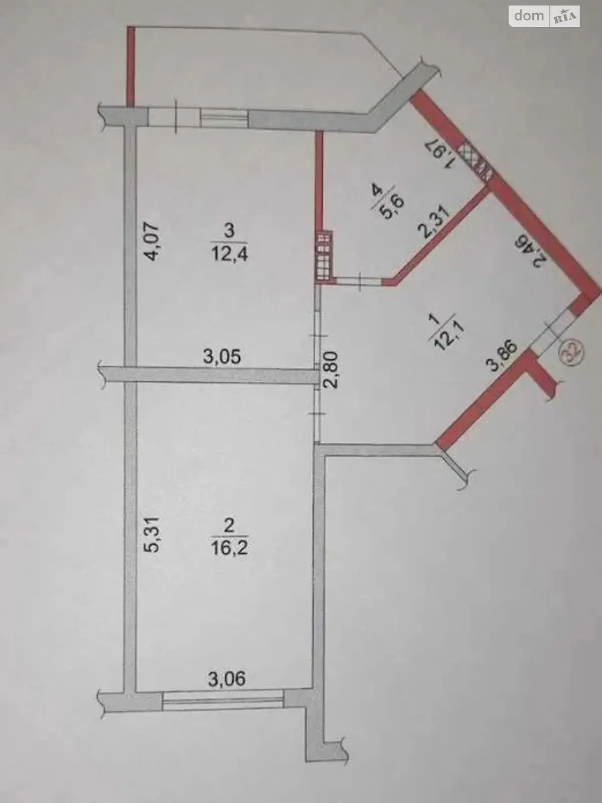 Продається 2-кімнатна квартира 52 кв. м у Києві, вул. Академіка Заболотного, 148