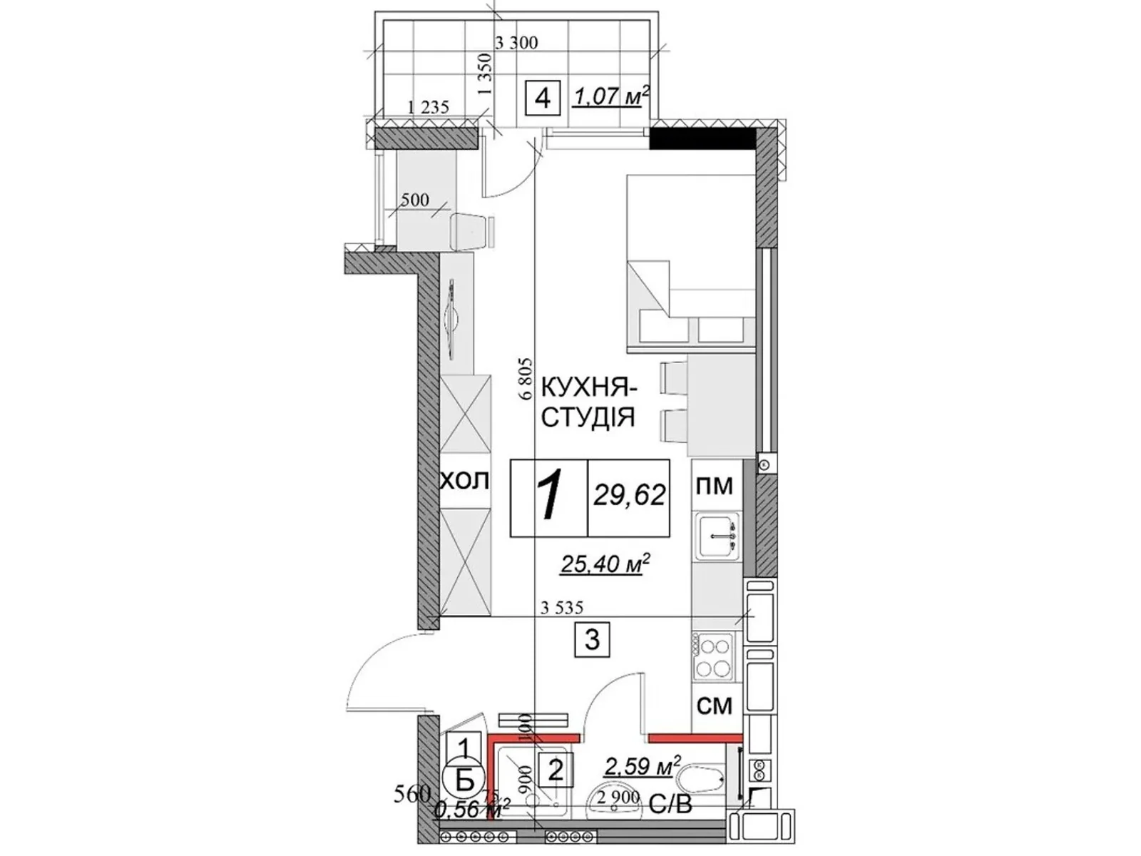 Продается 3-комнатная квартира 80.09 кв. м в Каменце-Подольском, цена: 44506 $