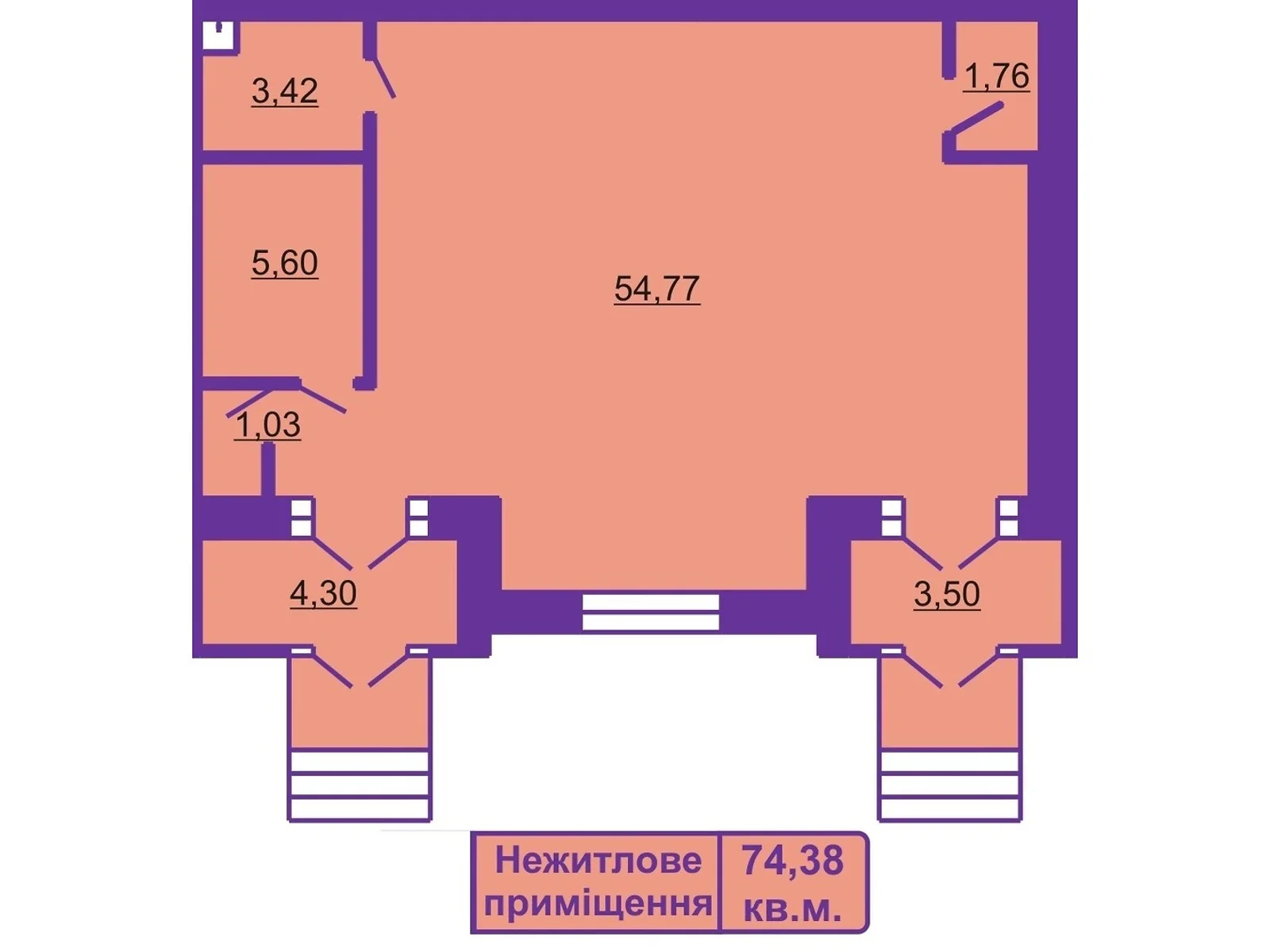 Продается офис 74.38 кв. м в бизнес-центре, цена: 55785 $