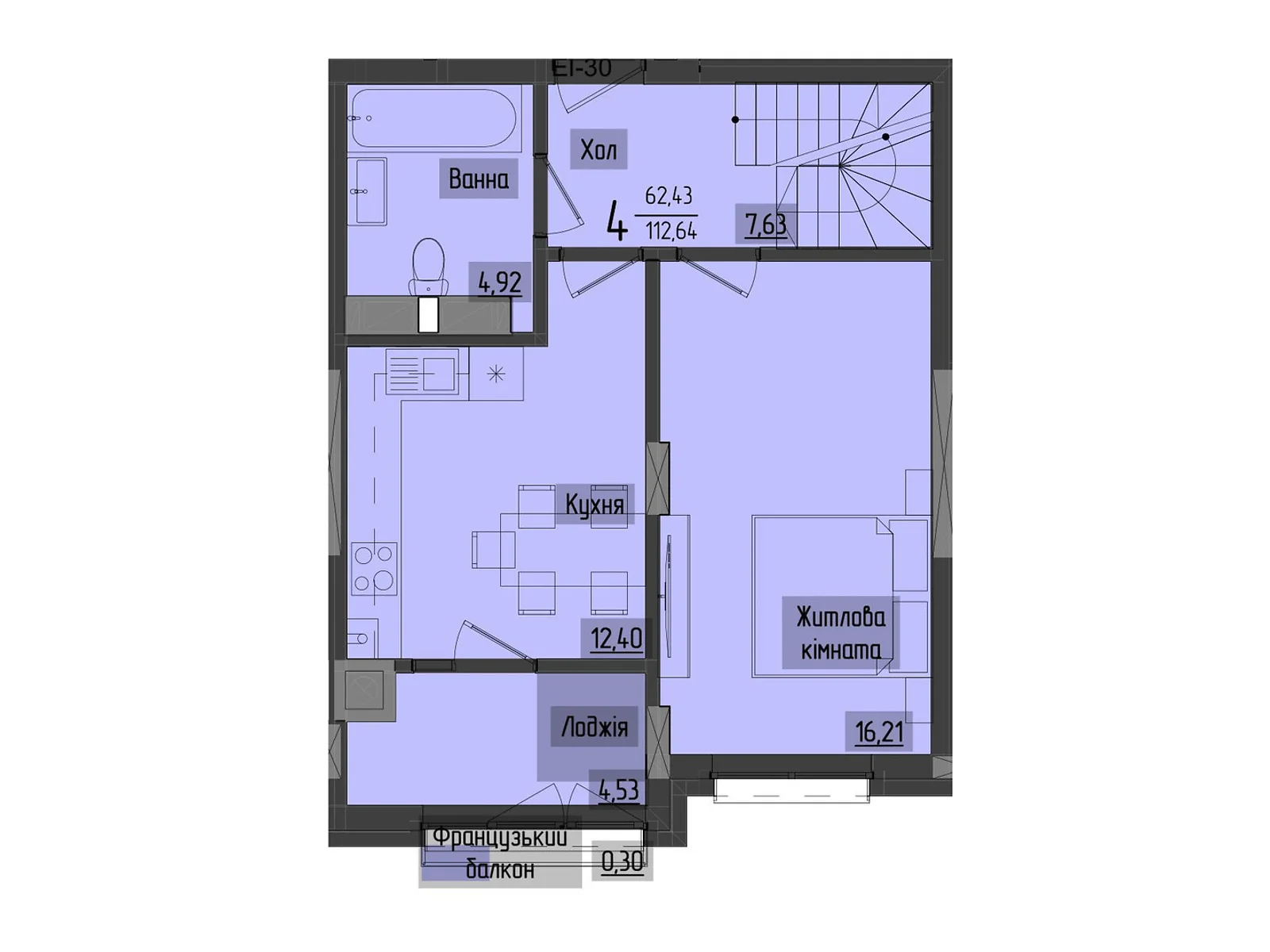 Продается 4-комнатная квартира 111.72 кв. м в Черновцах, ул. Науки, 1