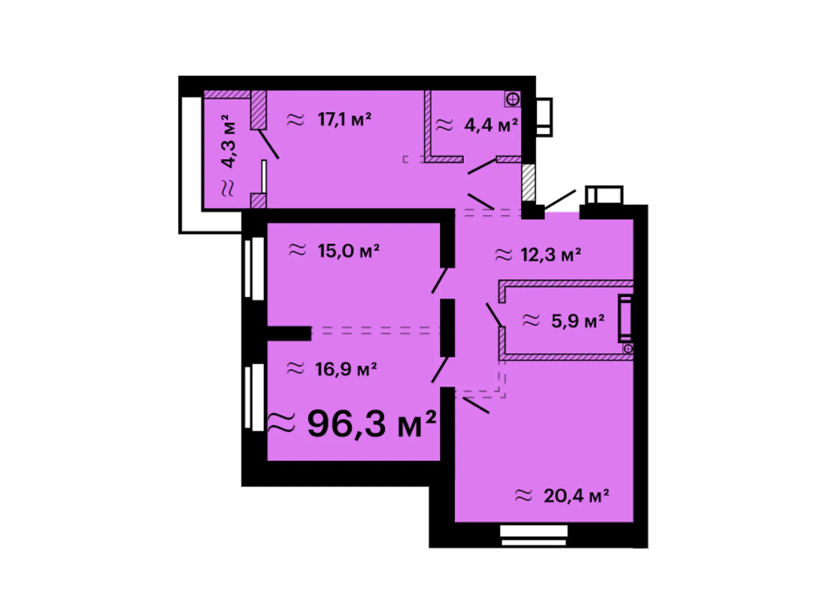 Продается 3-комнатная квартира 96.3 кв. м в Одессе, ул. Варненская - фото 1