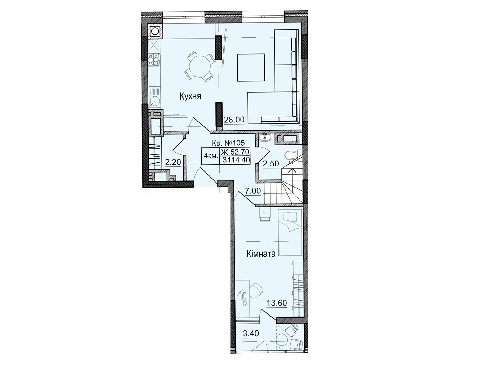 Продается 4-комнатная квартира 114.4 кв. м в Черновцах, ул. Сторожинецкая - фото 1