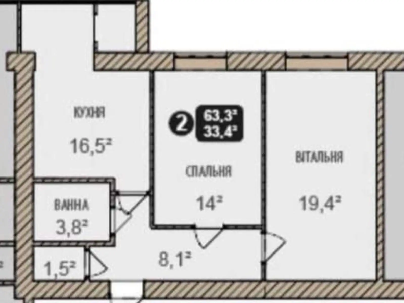 Продається 2-кімнатна квартира 64 кв. м у Хмельницькому, вул. Озерна