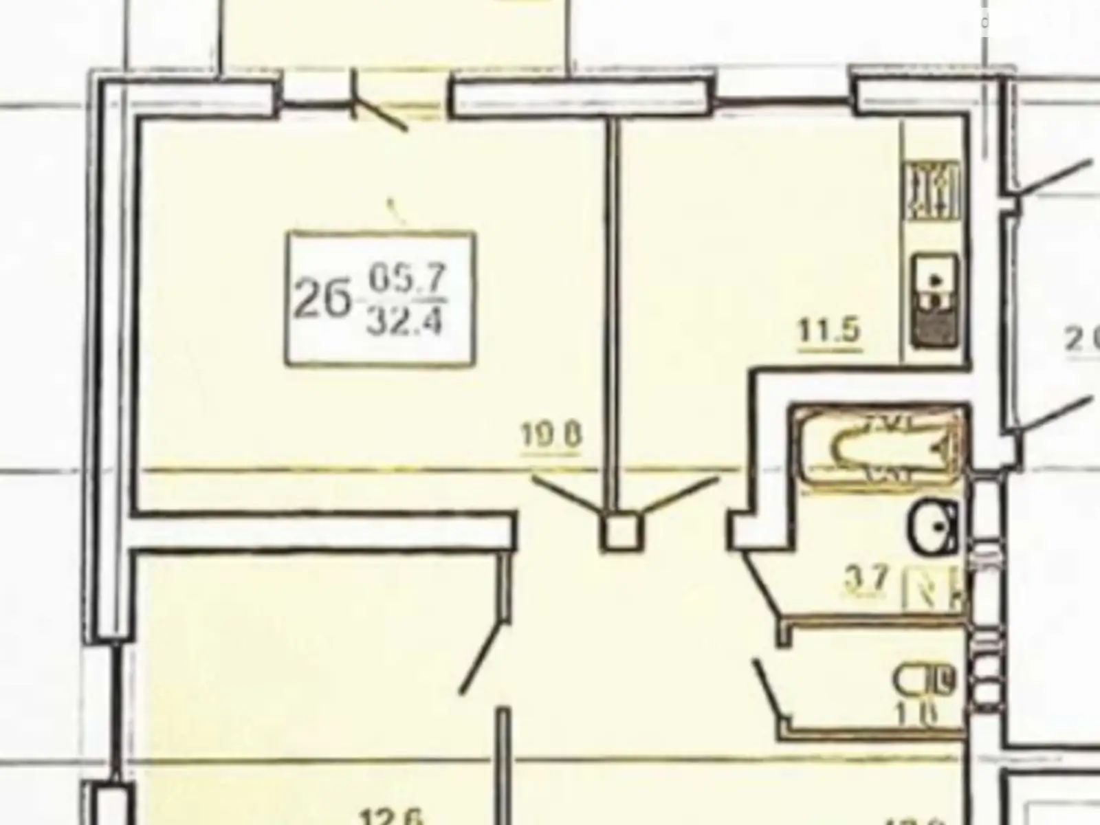 Продается 2-комнатная квартира 66 кв. м в Харькове, ул. Героев Труда, 1