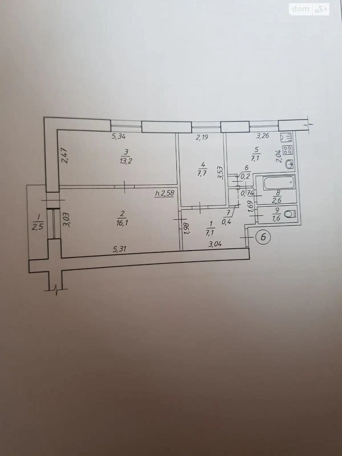 Продається 3-кімнатна квартира 58 кв. м у Сумах, цена: 16000 $