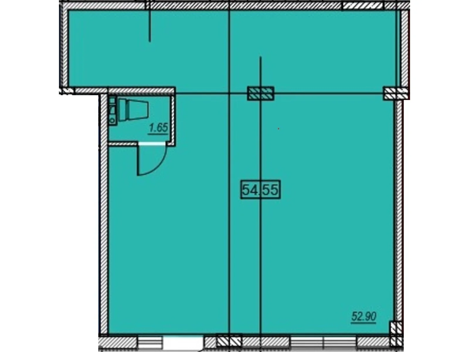 Продається офіс 54.5 кв. м в бізнес-центрі, цена: 40875 $ - фото 1