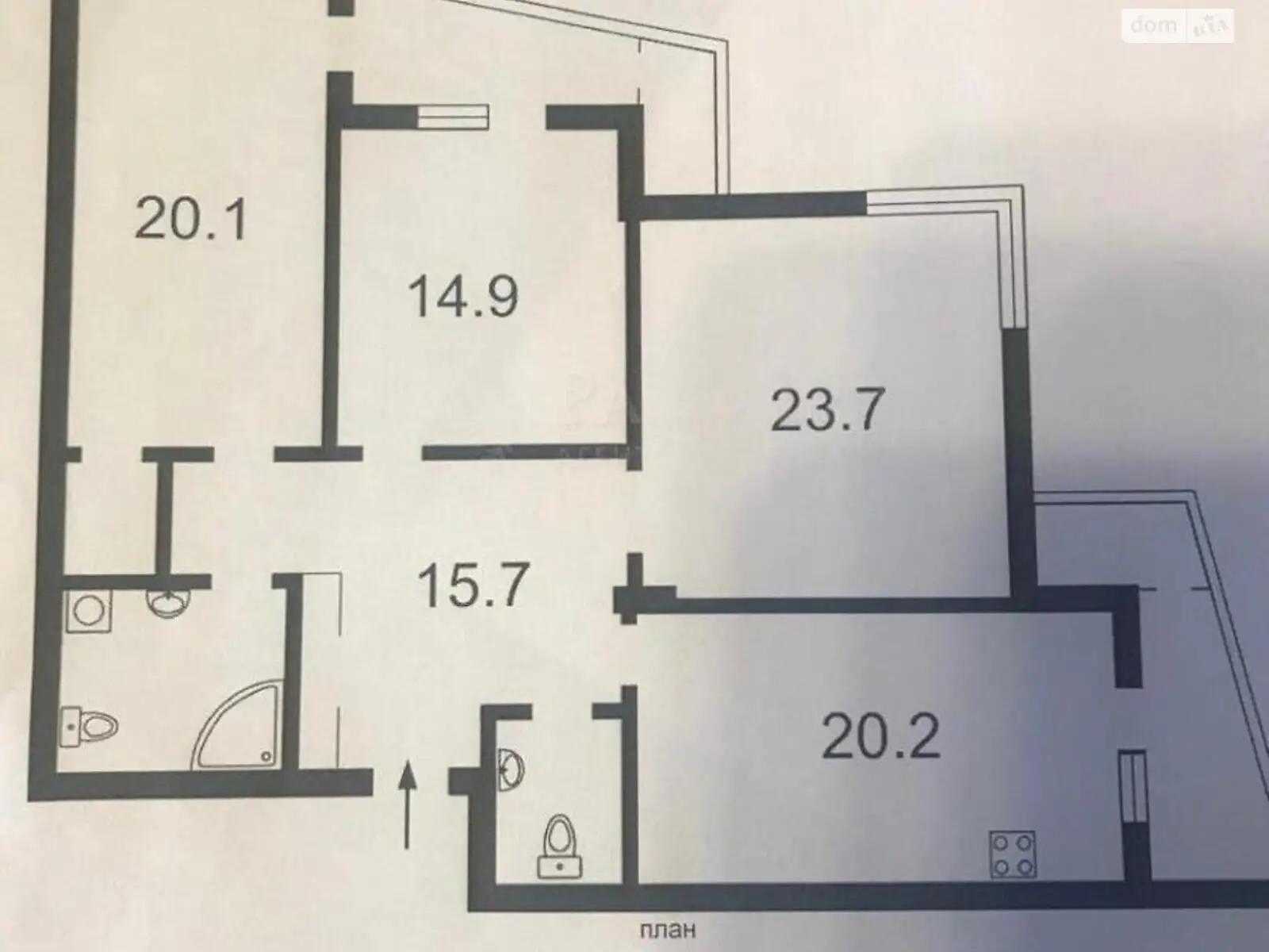 Продається 3-кімнатна квартира 111 кв. м у Києві, вул. Ушинського, 14Б