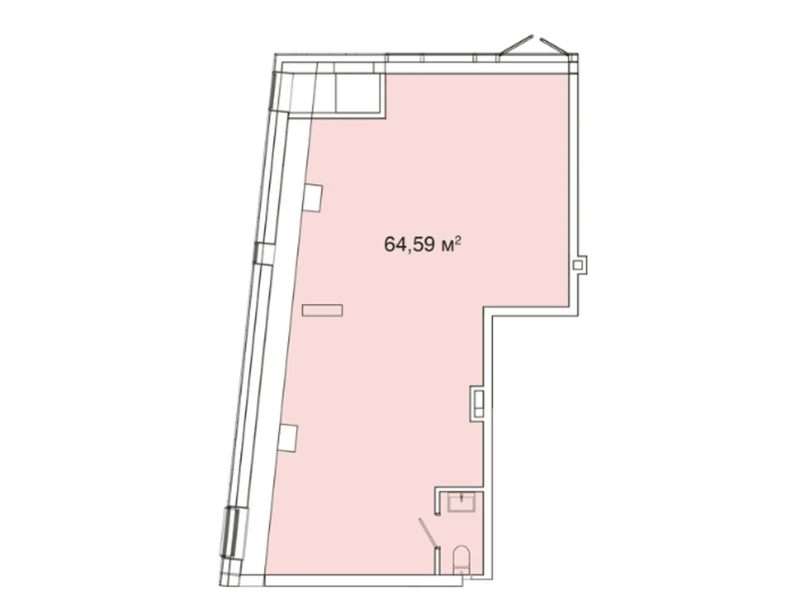 Продается офис 64.59 кв. м в бизнес-центре, цена: 226065 $