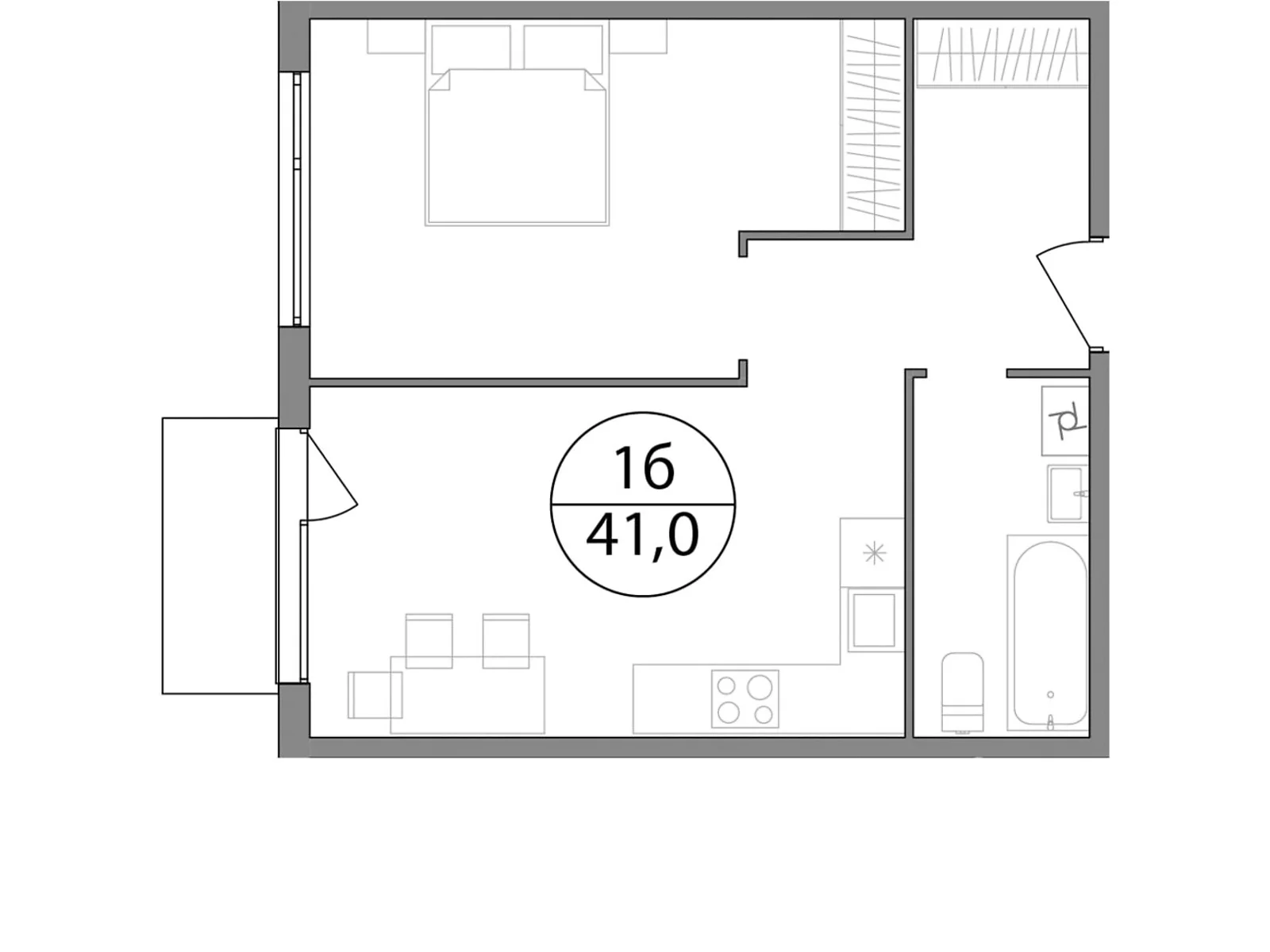 Продається 1-кімнатна квартира 41 кв. м у Брюховичах, цена: 37515 $ - фото 1