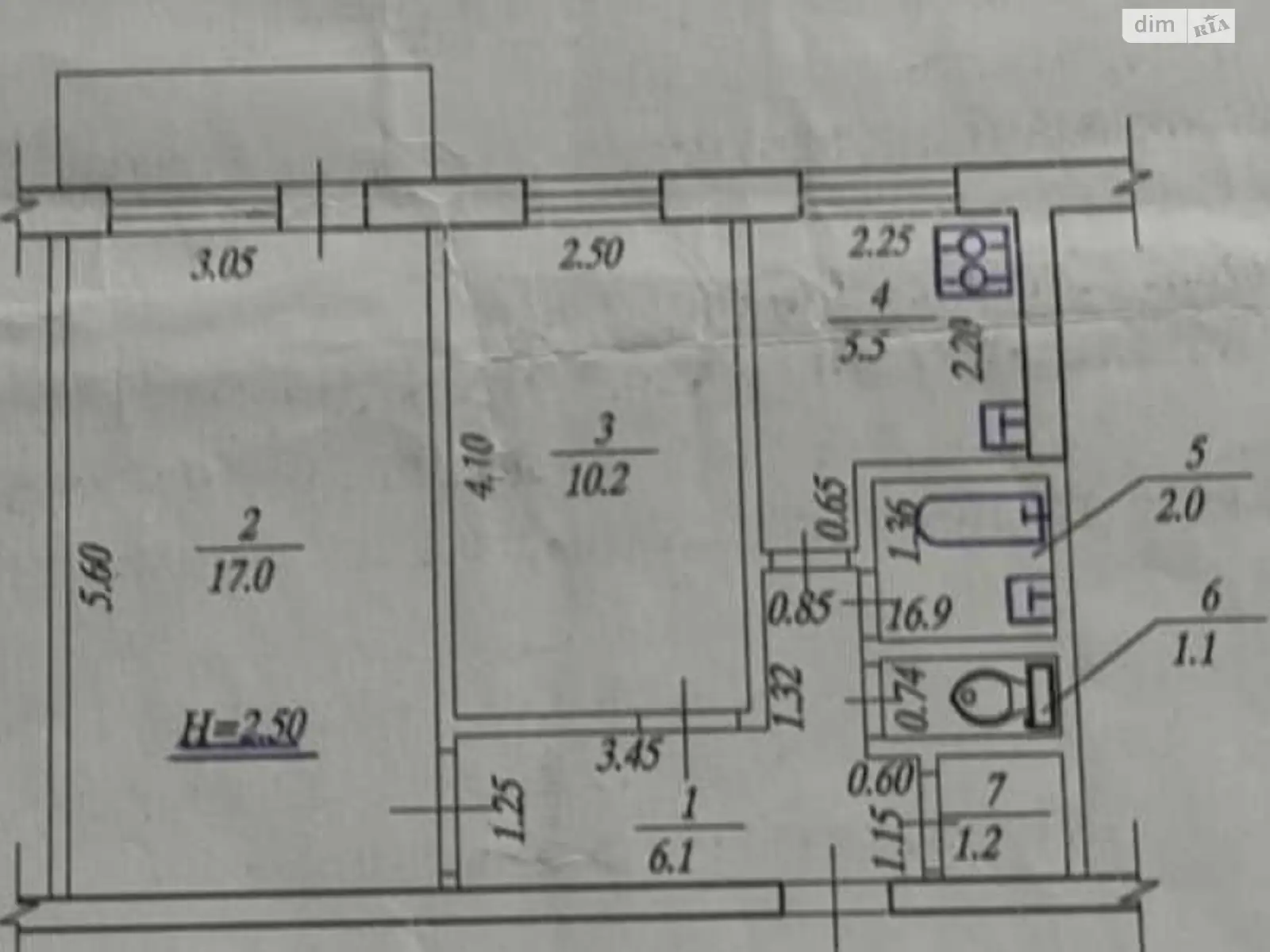 Продається 2-кімнатна квартира 44 кв. м у Харкові, вул. Зубенка Владислава, 36А