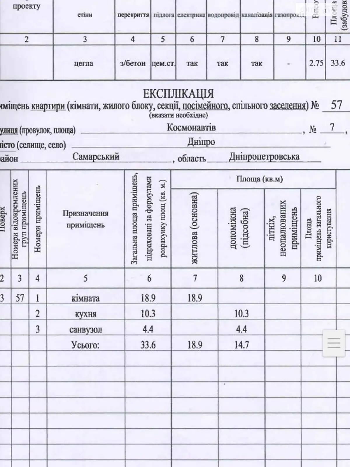 Продается 1-комнатная квартира 33.6 кв. м в Днепре - фото 2