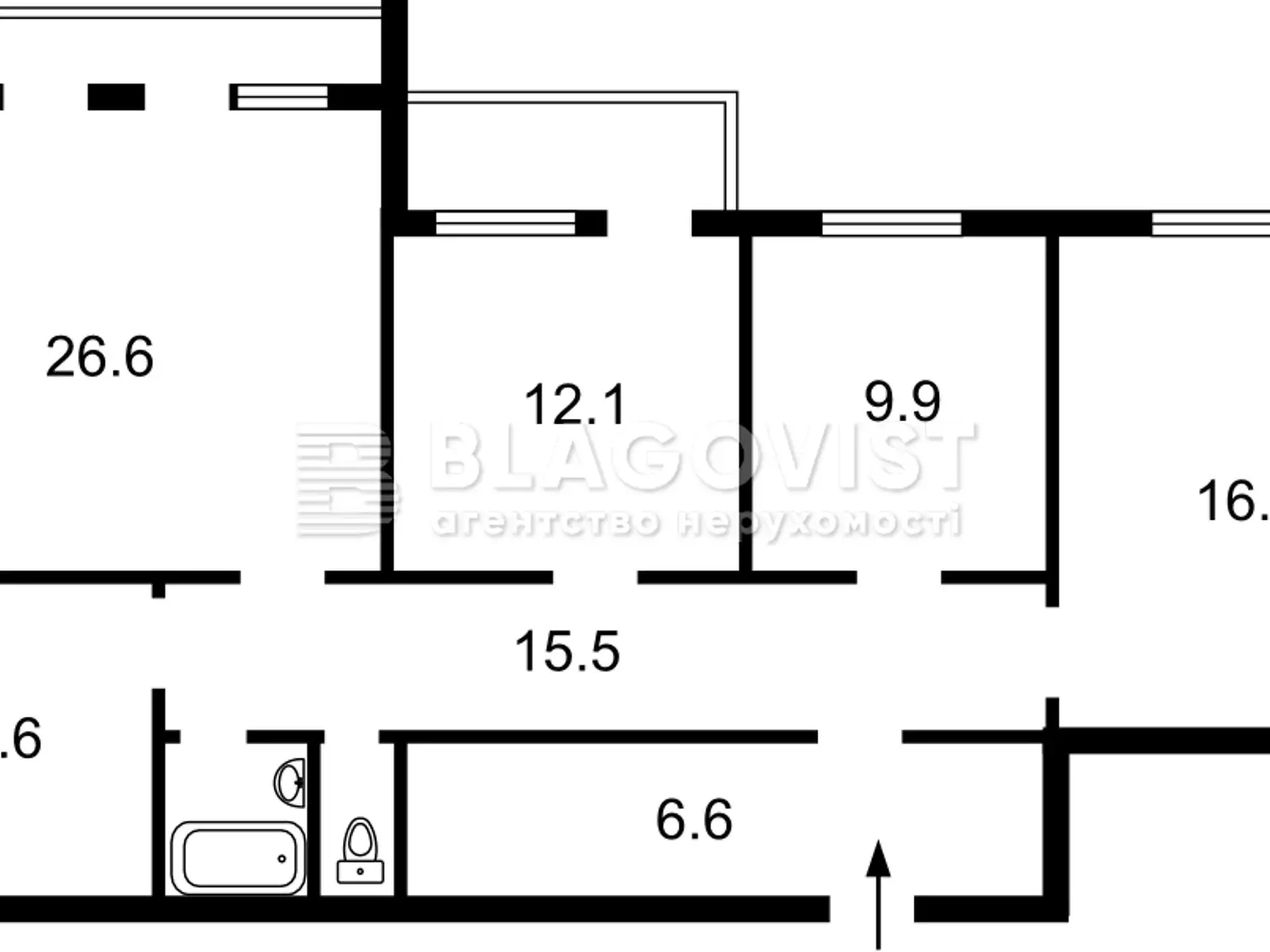 Продается 4-комнатная квартира 110 кв. м в Киеве, ул. Кавказская, 12 - фото 1