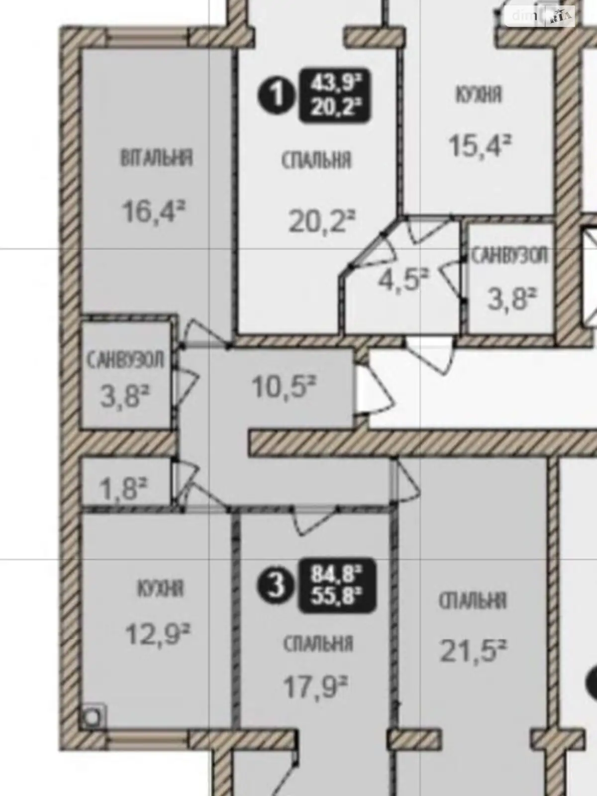 Продається 3-кімнатна квартира 85 кв. м у Хмельницькому, вул. Озерна