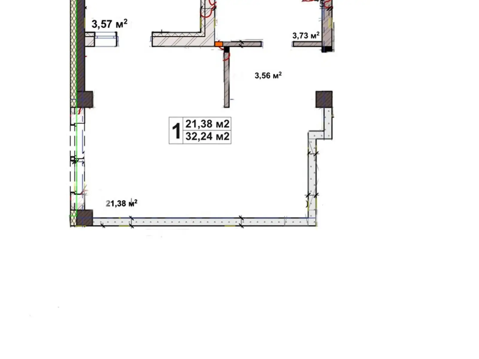 Продается 1-комнатная квартира 32 кв. м в Чернигове - фото 1