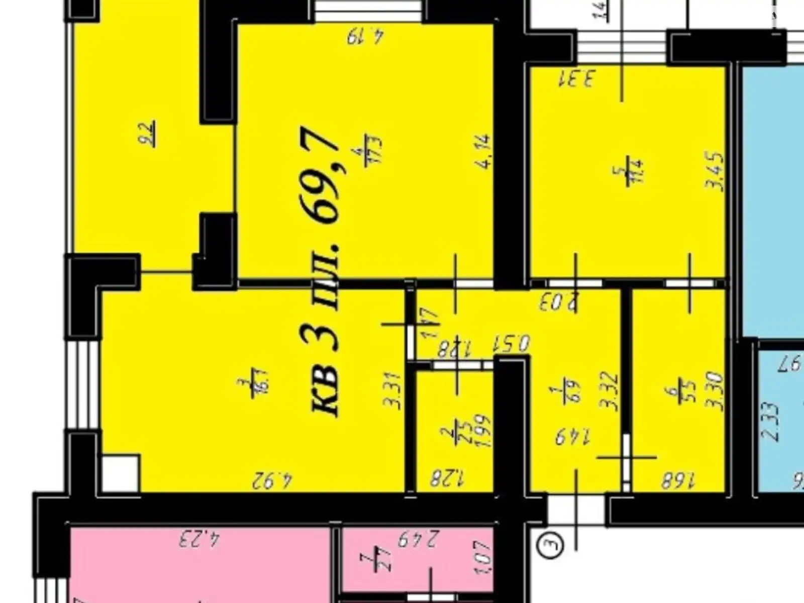 Продается 2-комнатная квартира 69 кв. м в Ивано-Франковске, ул. Бельведерська