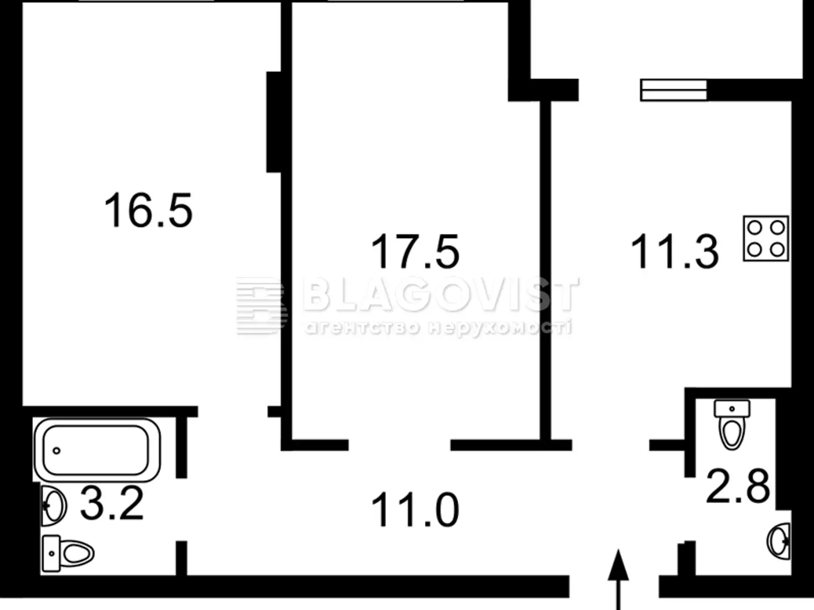 Продается 2-комнатная квартира 64.4 кв. м в Киеве, ул. Нивская(Невская), 4Г