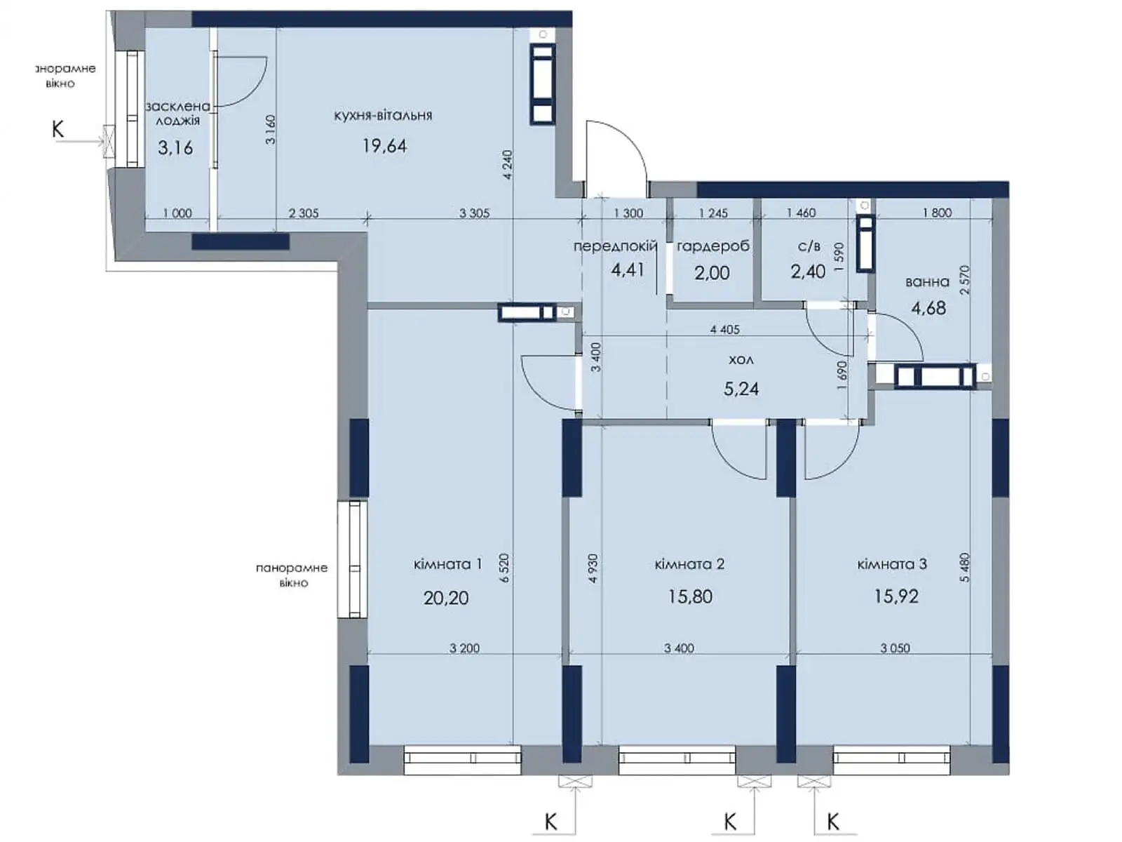 Продается 3-комнатная квартира 93 кв. м в Киеве, цена: 149500 $